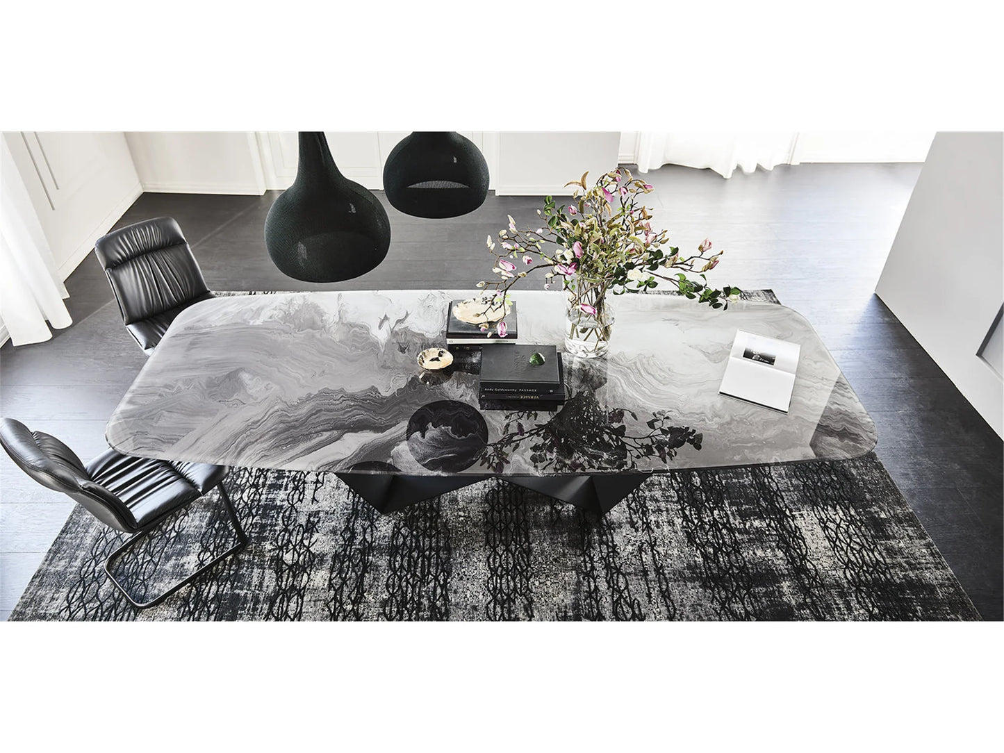 Luxury Modern Skorpio Crystalart Dining Table European Style for Villa