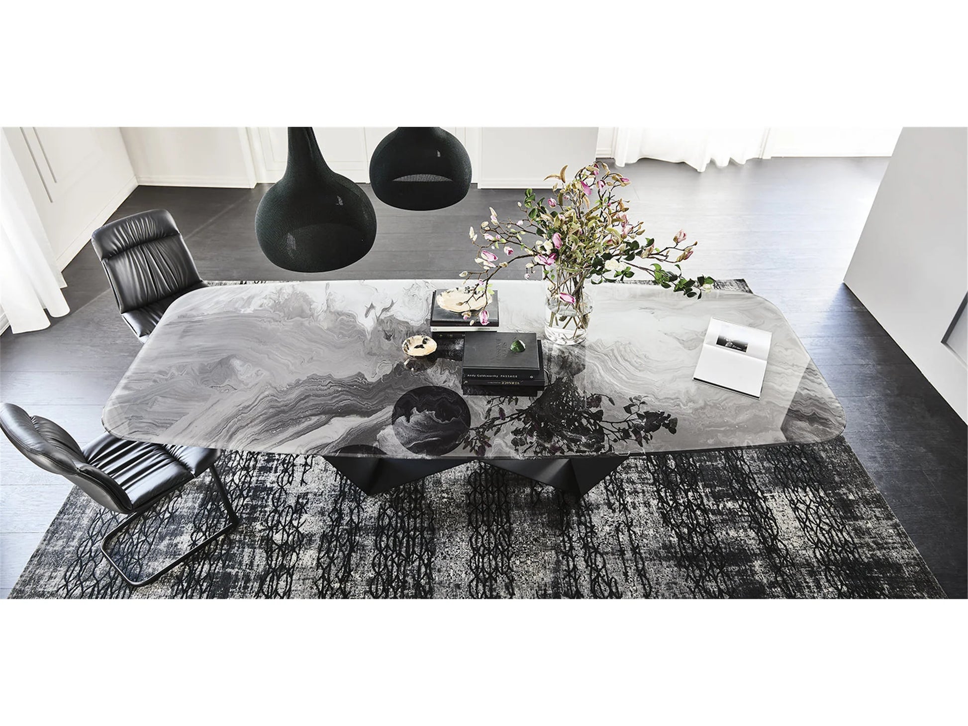 Luxury Modern Skorpio Crystalart Dining Table European Style for Villa