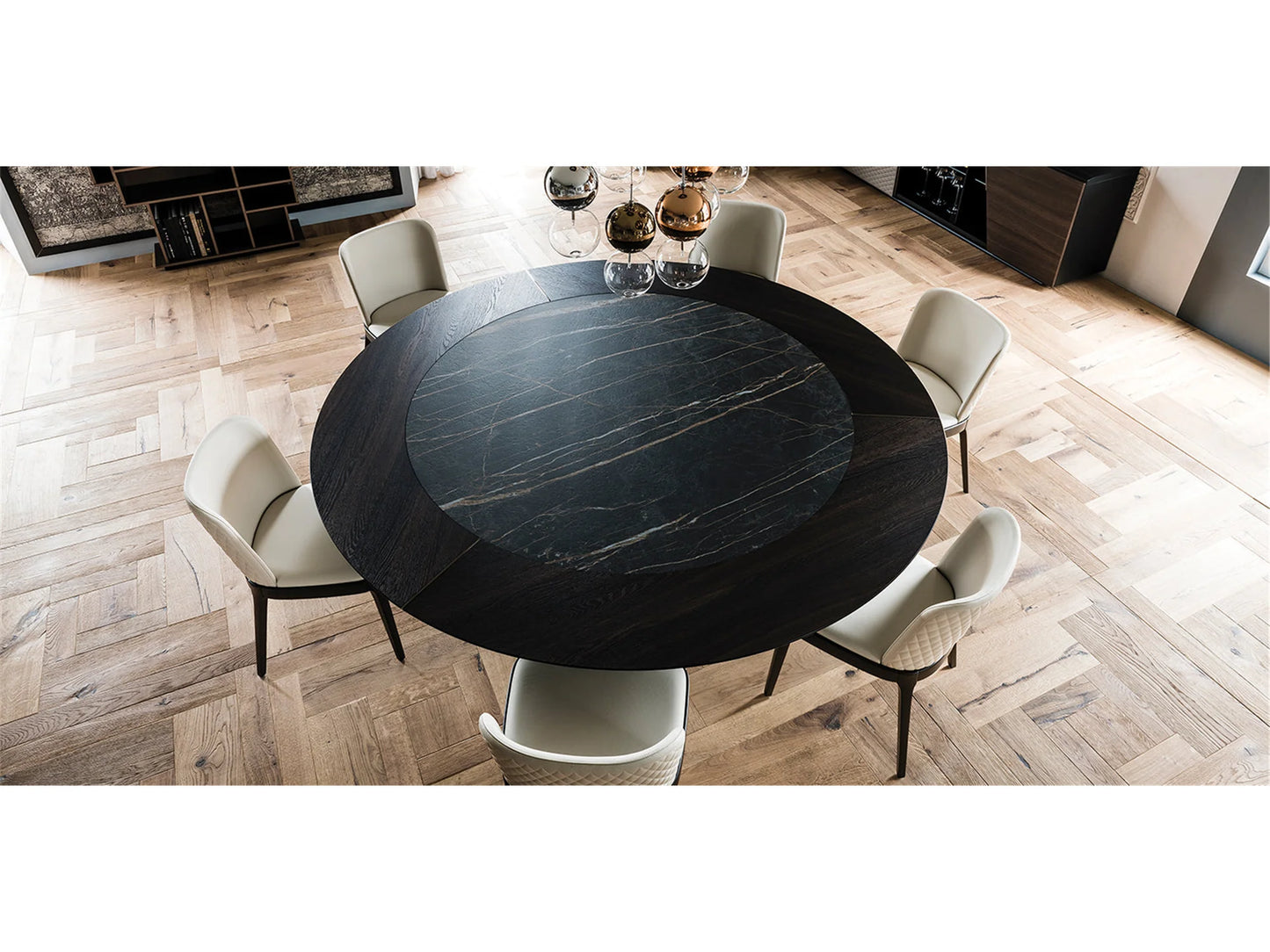 Luxury Modern Skorpio Ker-Wood Dining Table European Style for Villa