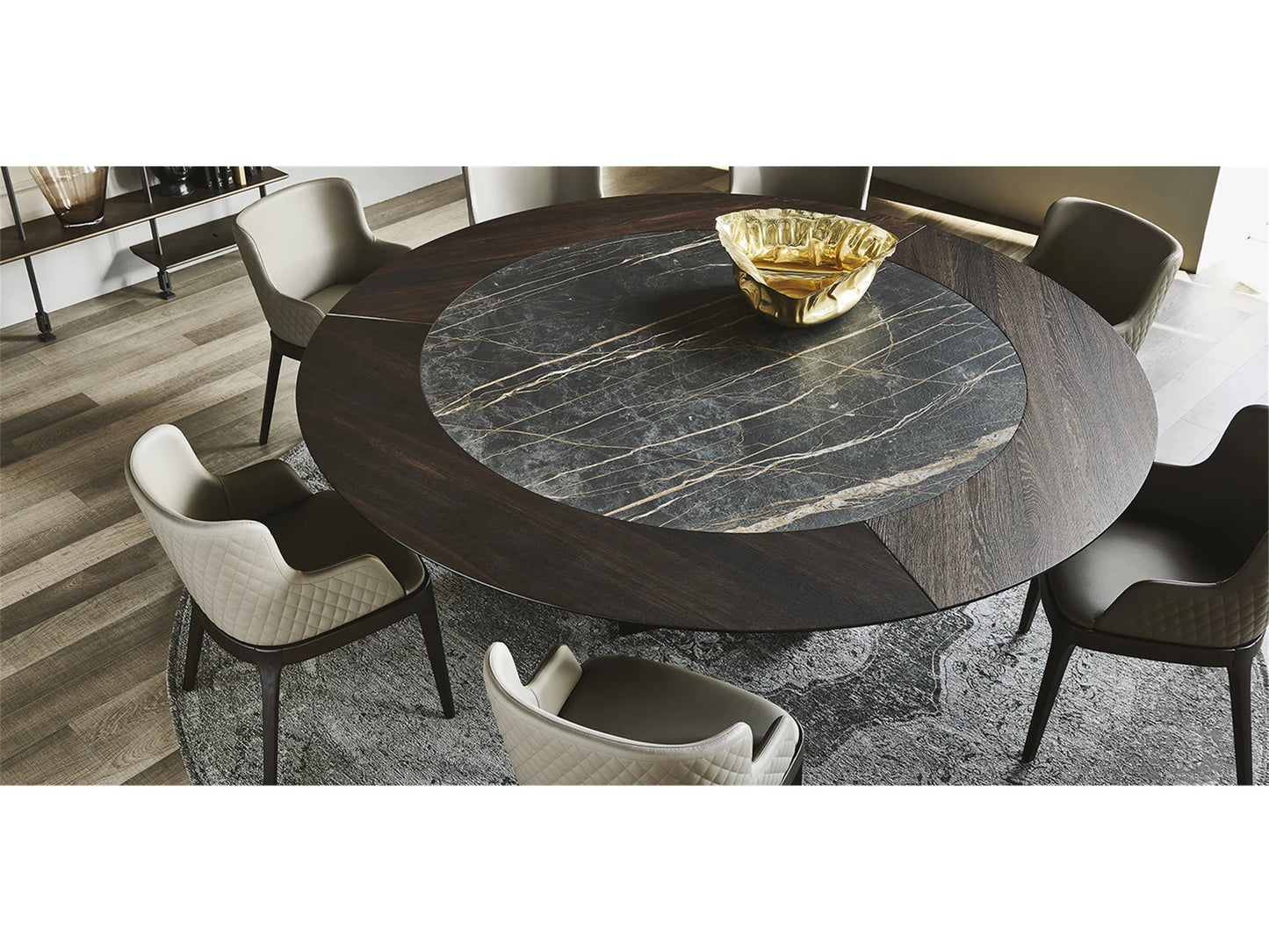 Luxury Modern Skorpio Ker-Wood Dining Table European Style for Villa