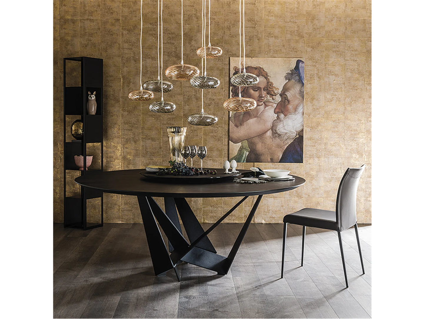 Luxury Modern Skorpio Round Dining Table European Style for Villa