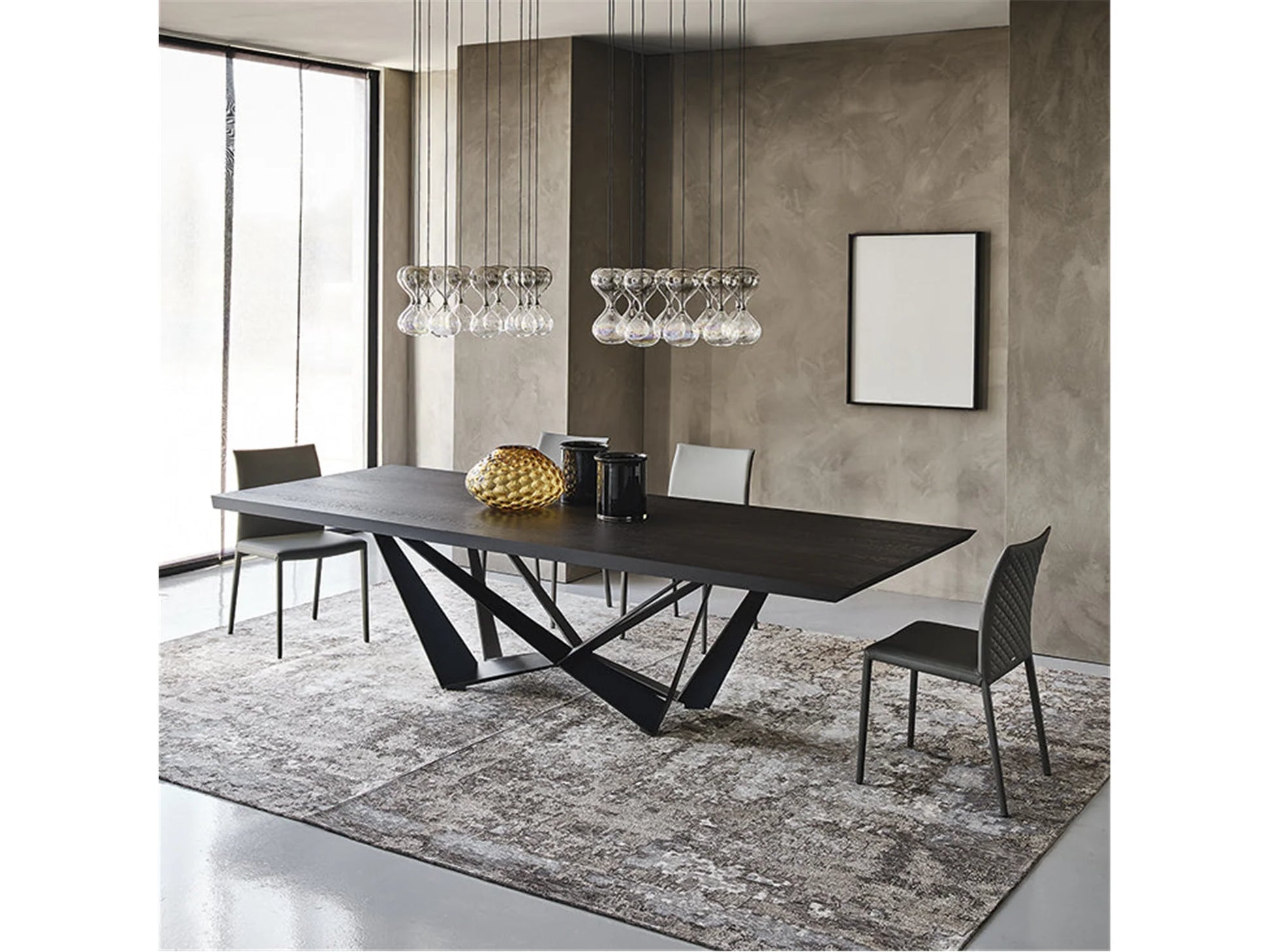 Luxury Modern Skorpio Wood Dining Table European Style for Villa