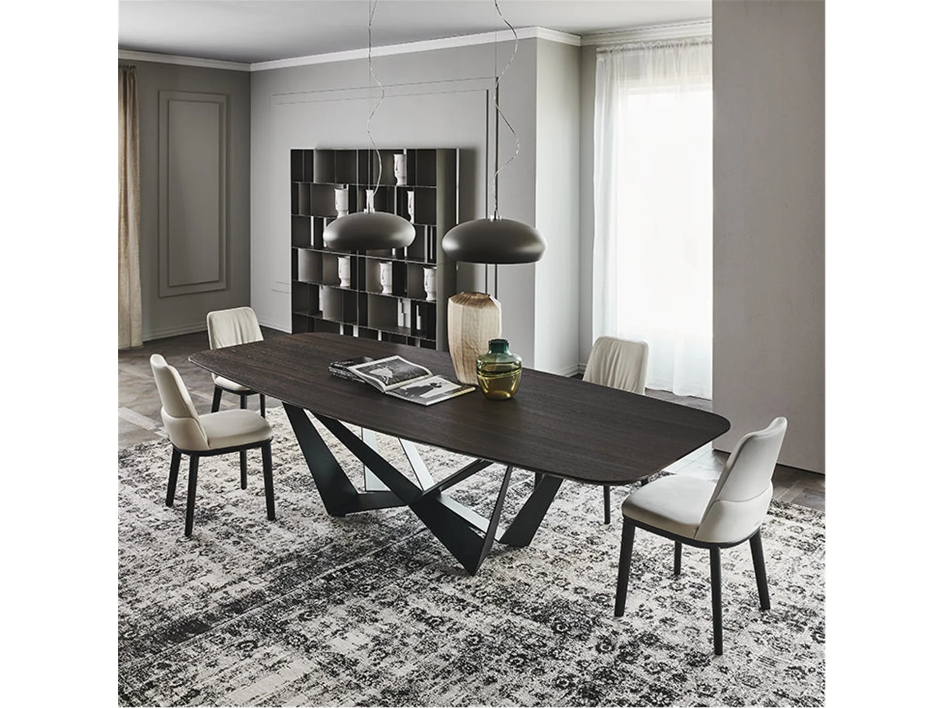 Luxury Modern Skorpio Wood Master Dining Table European Style for Villa