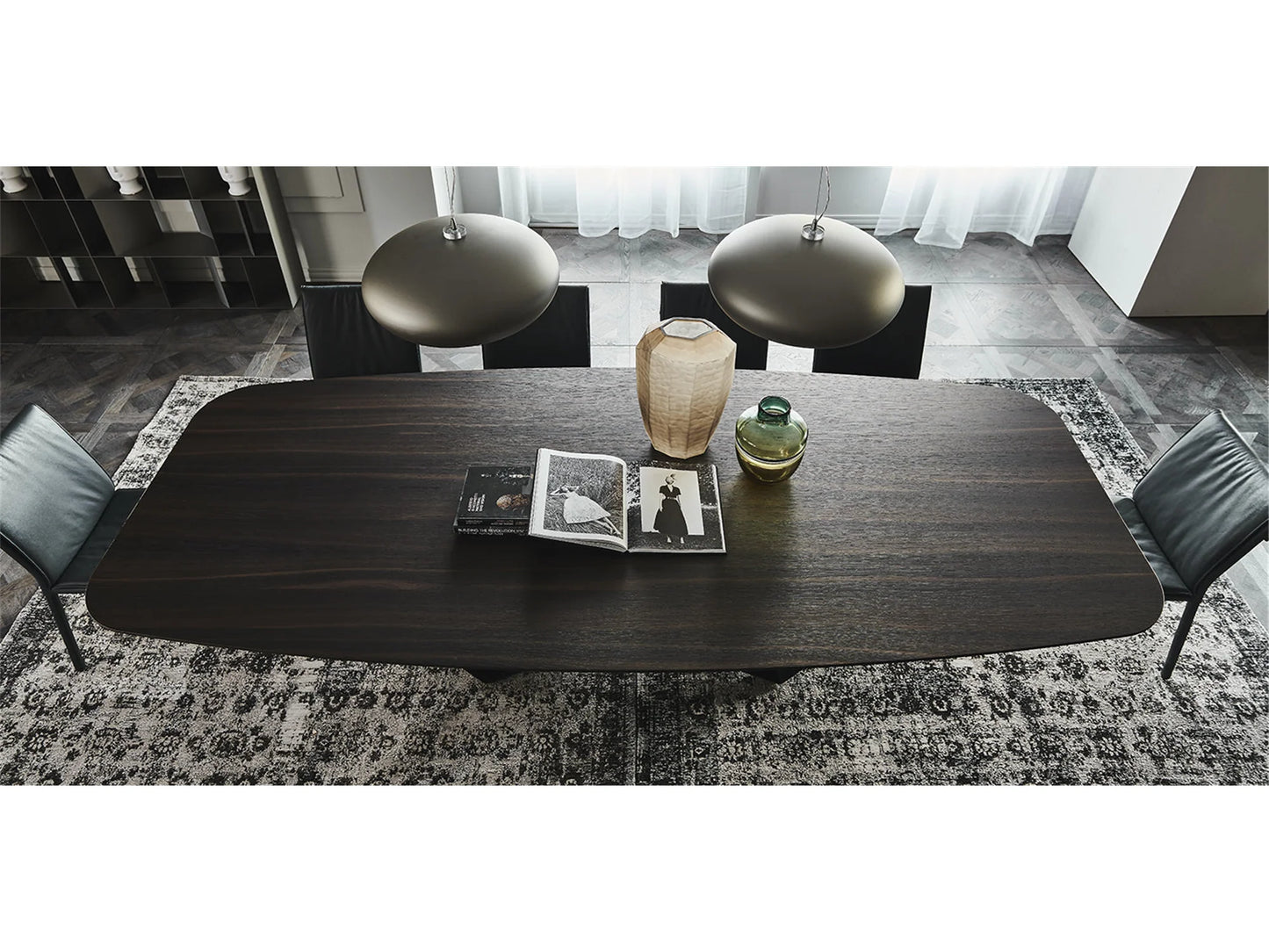 Luxury Modern Skorpio Wood Master Dining Table European Style for Villa
