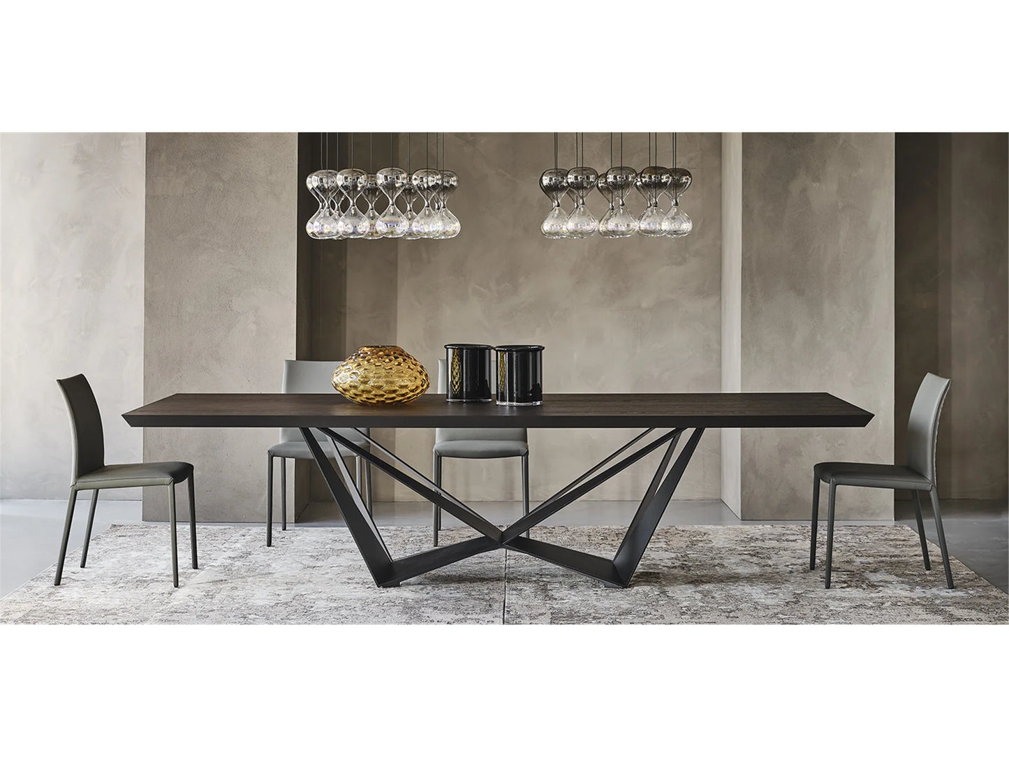 Luxury Modern Skorpio Wood Master Dining Table European Style for Villa