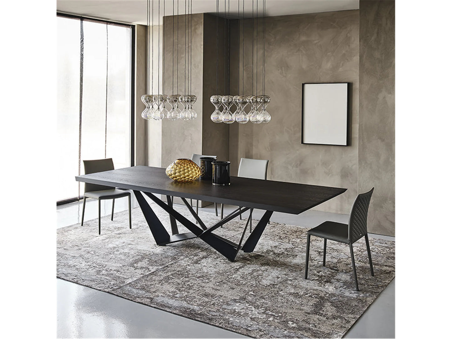 Luxury Modern Skorpio Wood Master Dining Table European Style for Villa