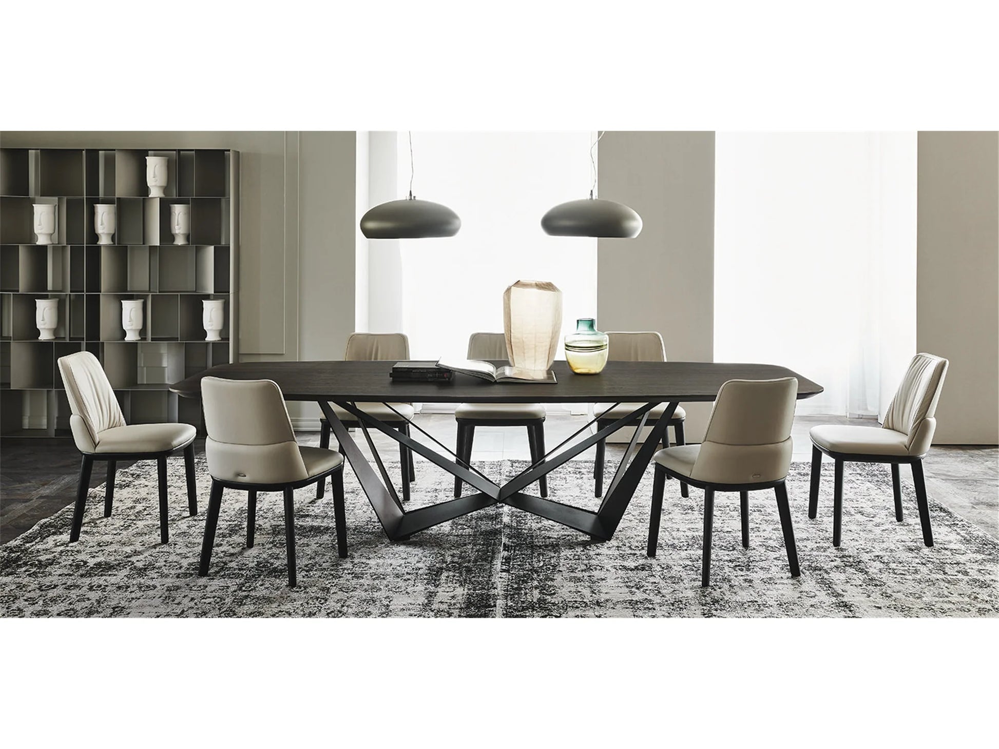 Luxury Modern Skorpio Wood Master Dining Table European Style for Villa