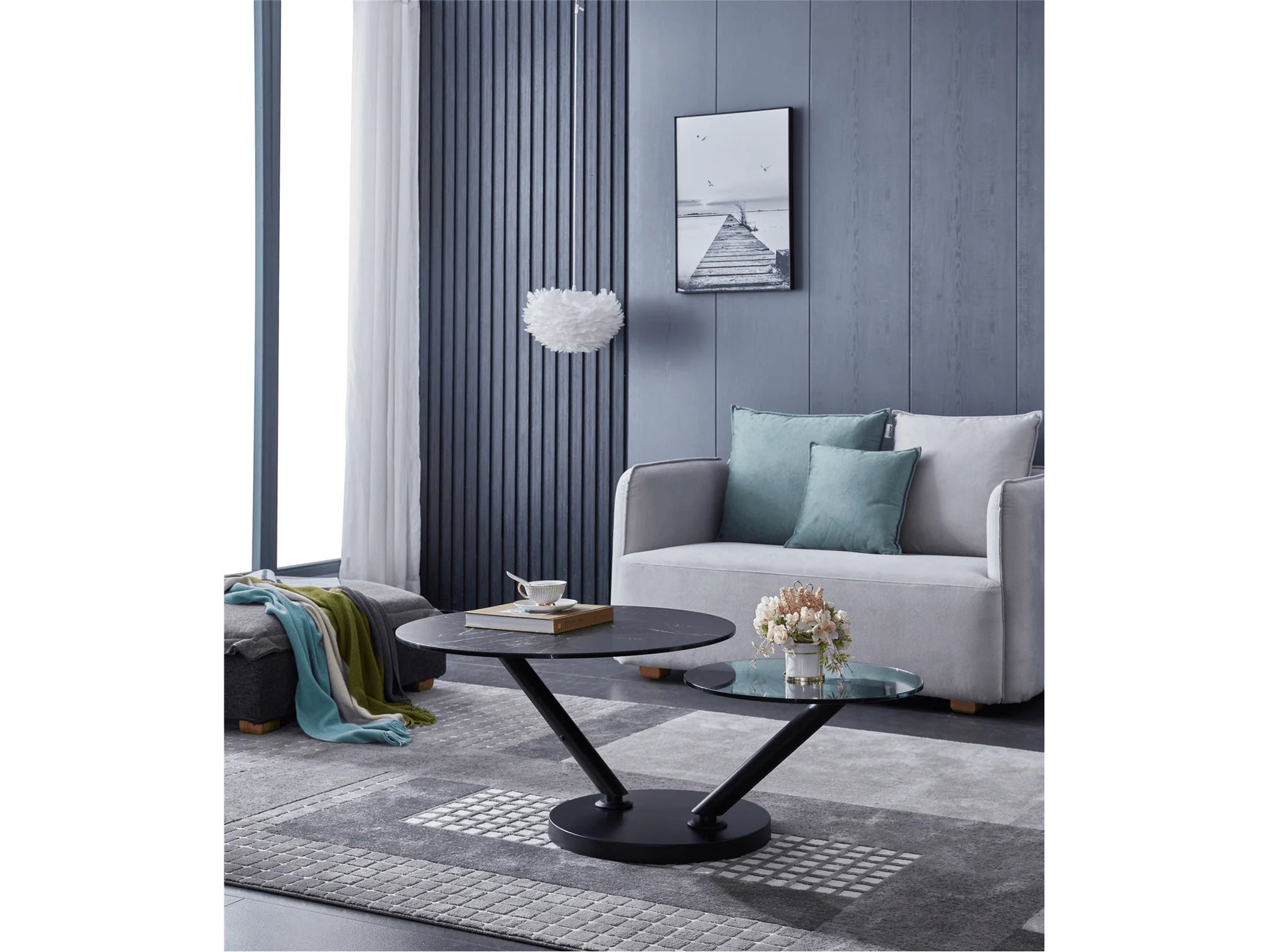 Luxury Modern Sky Coffee Table European Style for Villa