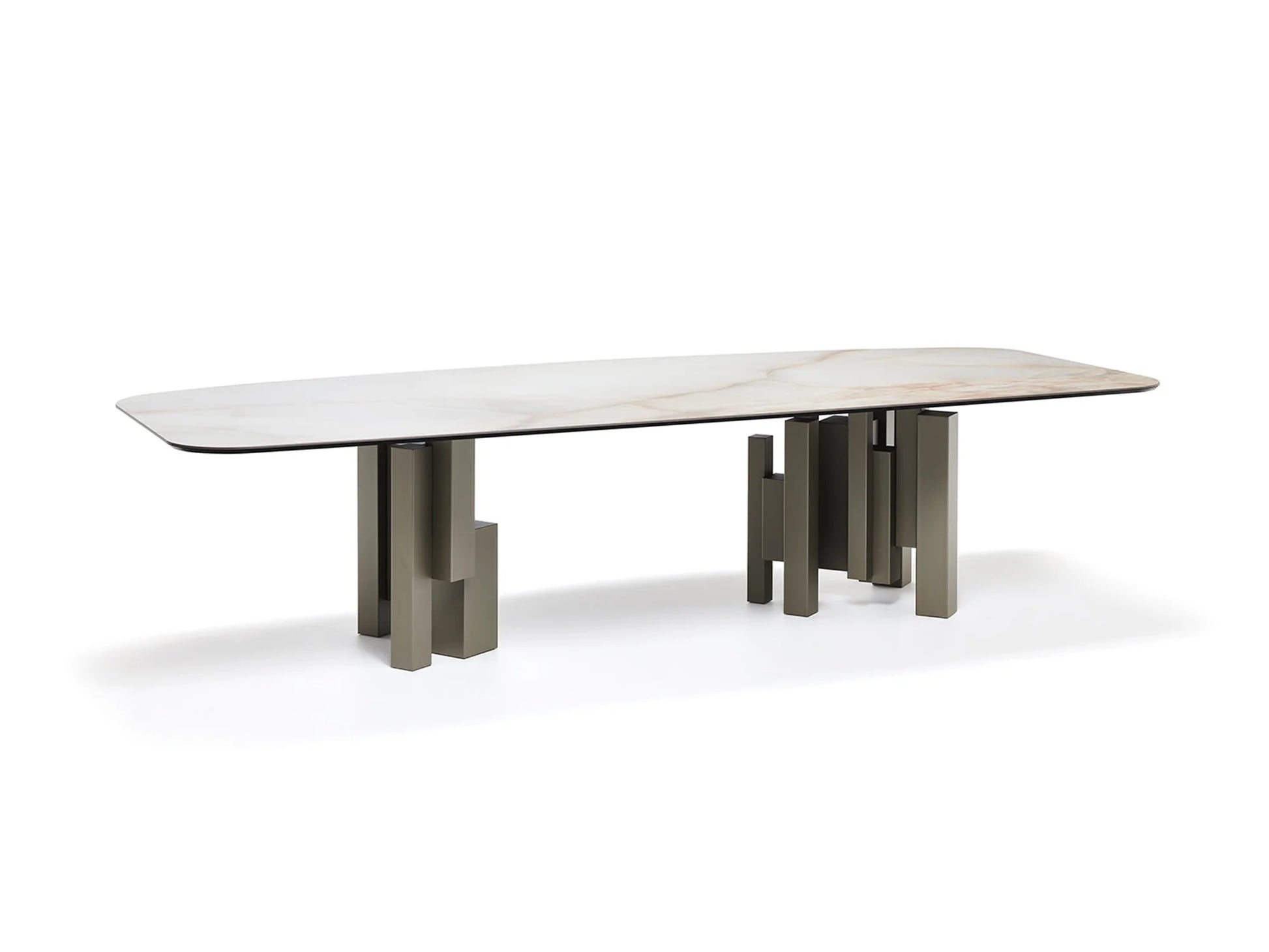 Luxury Modern Skyline Keramik Dining Table European Style for Villa