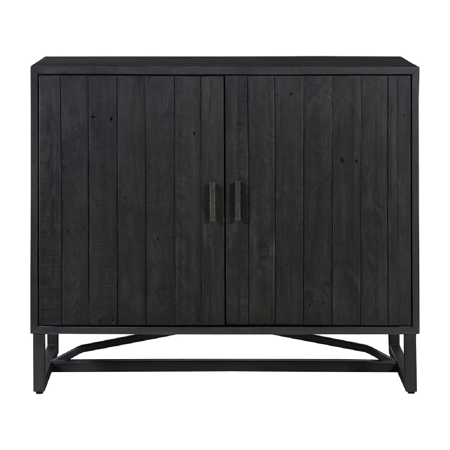 Luxury Modern Slatted Pine 2-Door Cabinet European Style for Villa