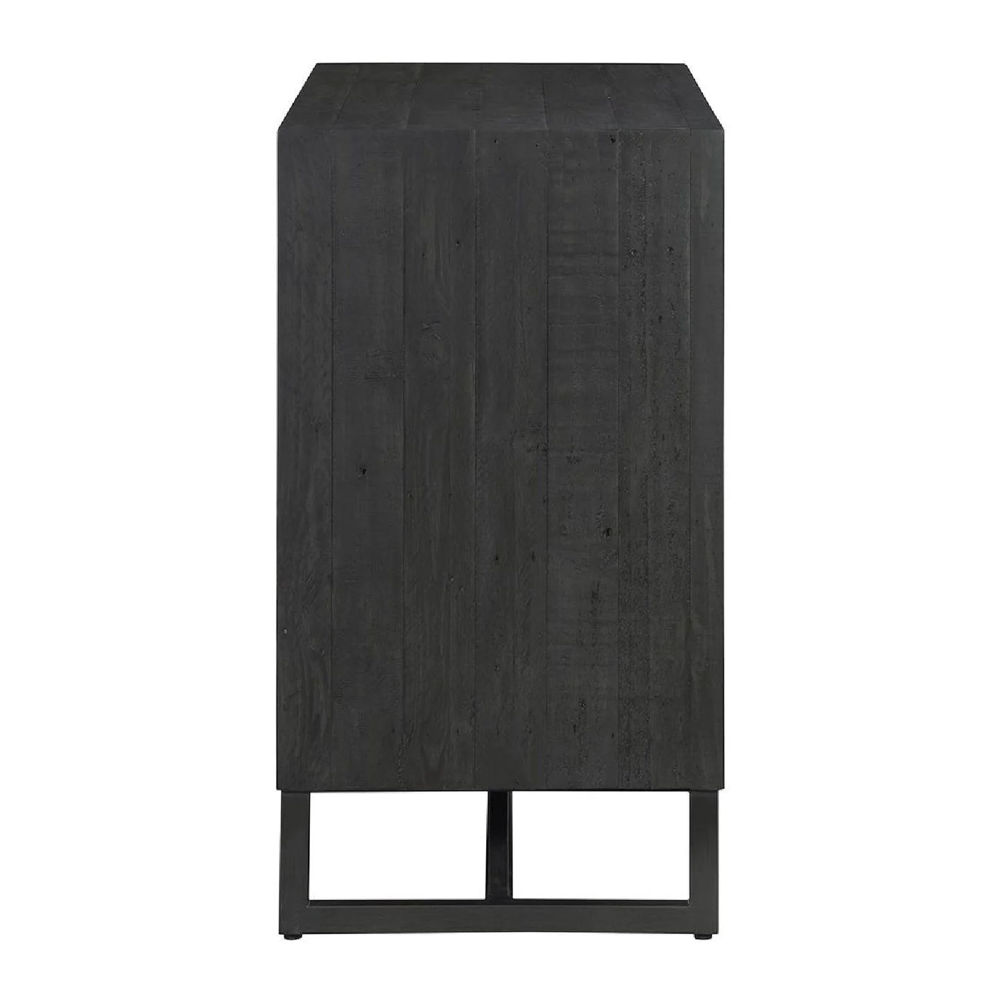 Luxury Modern Slatted Pine 2-Door Cabinet European Style for Villa