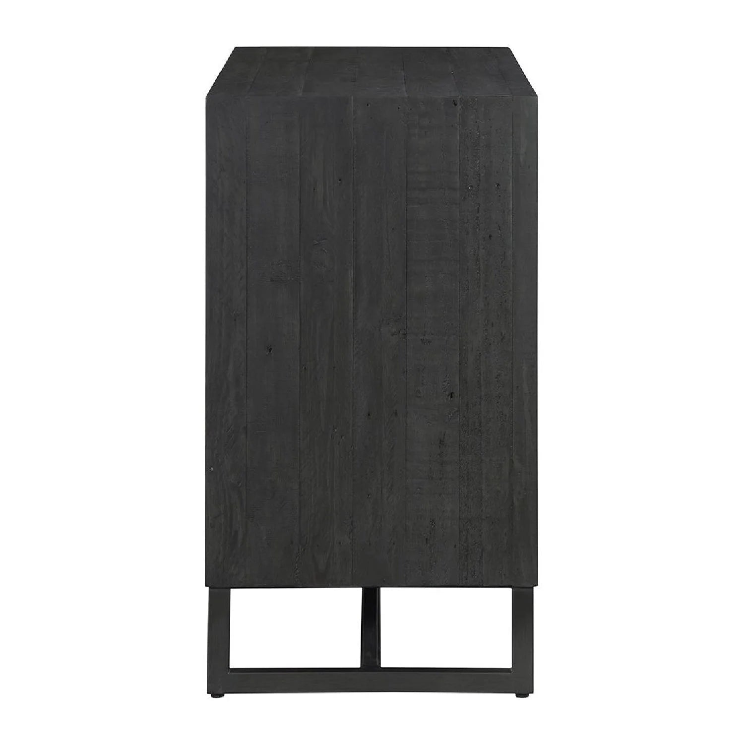 Luxury Modern Slatted Pine 2-Door Cabinet European Style for Villa