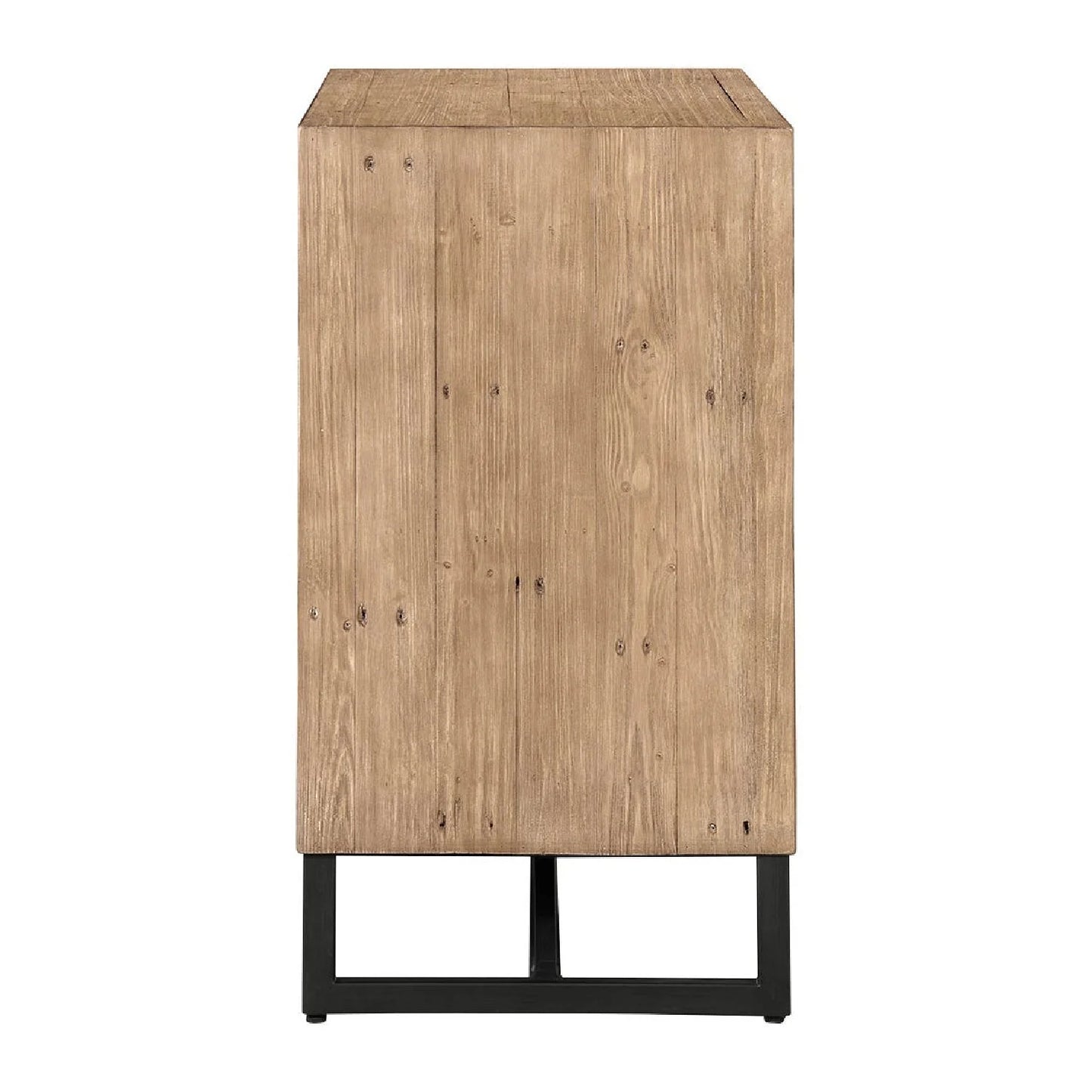 Luxury Modern Slatted Pine 2-Door Cabinet European Style for Villa