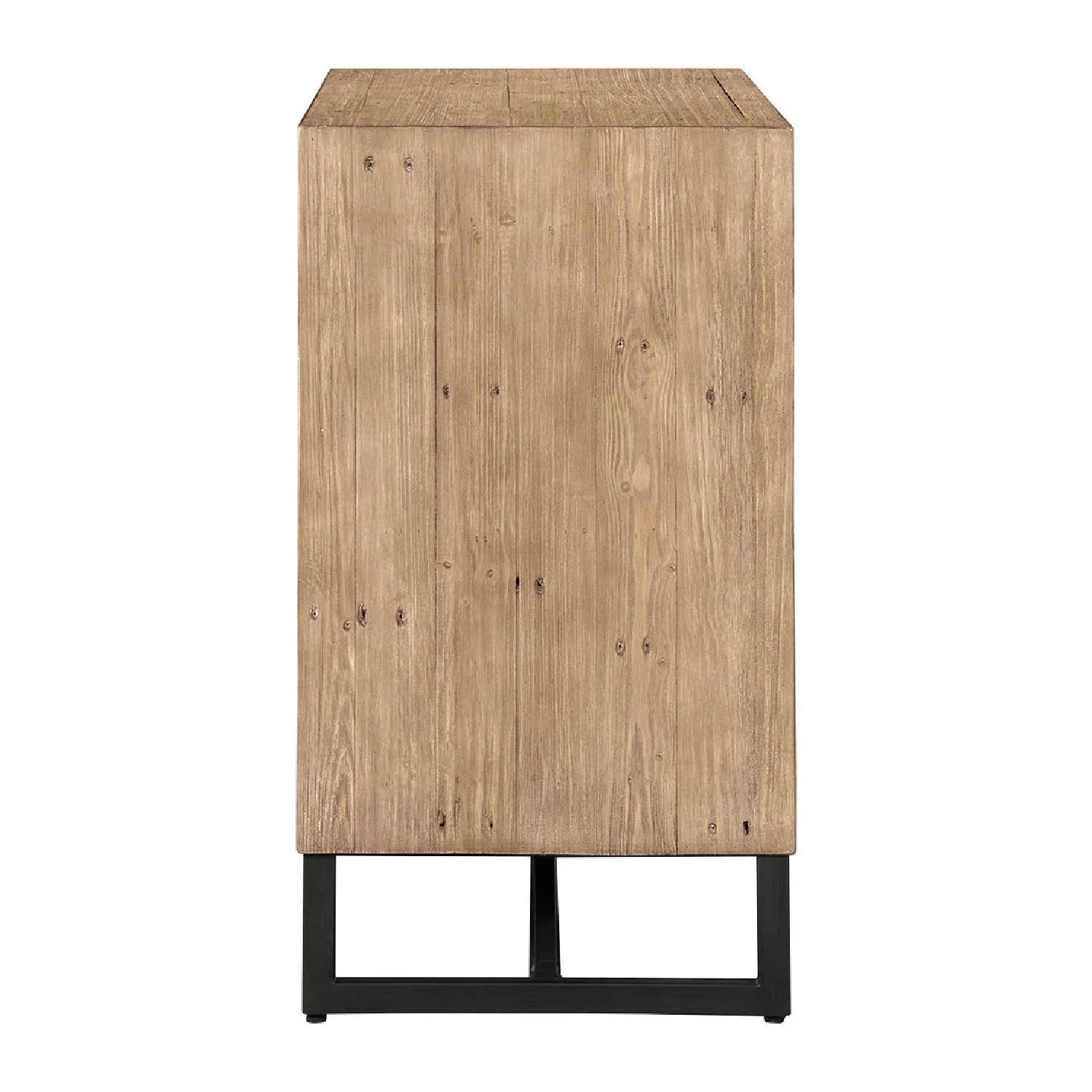 Luxury Modern Slatted Pine 2-Door Cabinet European Style for Villa