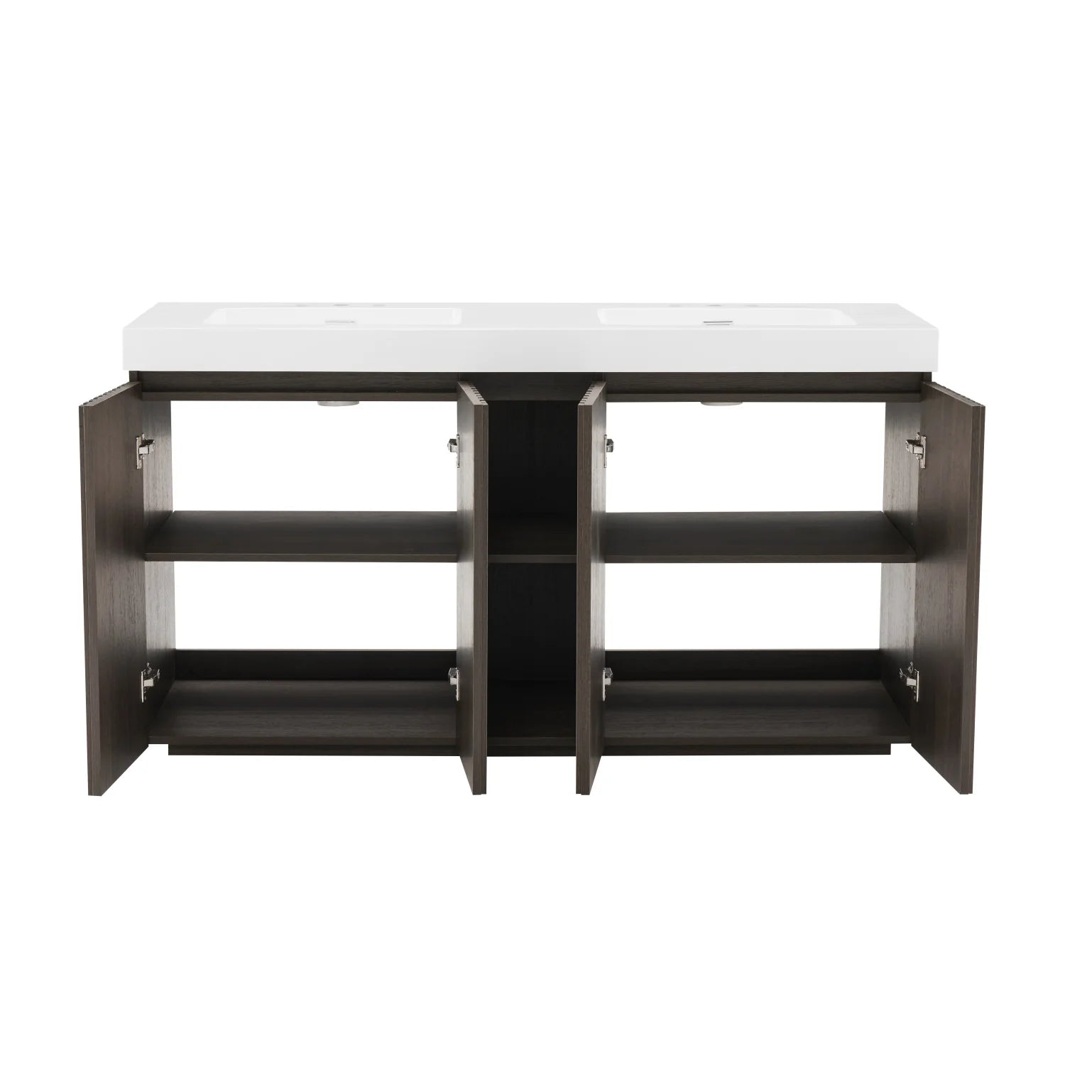 Luxury Modern Smoked Oak Bathroom Vanity European Style for Villa