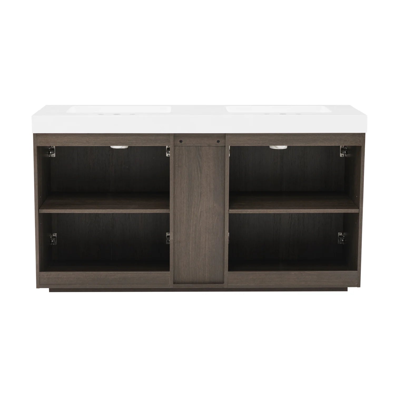 Luxury Modern Smoked Oak Bathroom Vanity European Style for Villa
