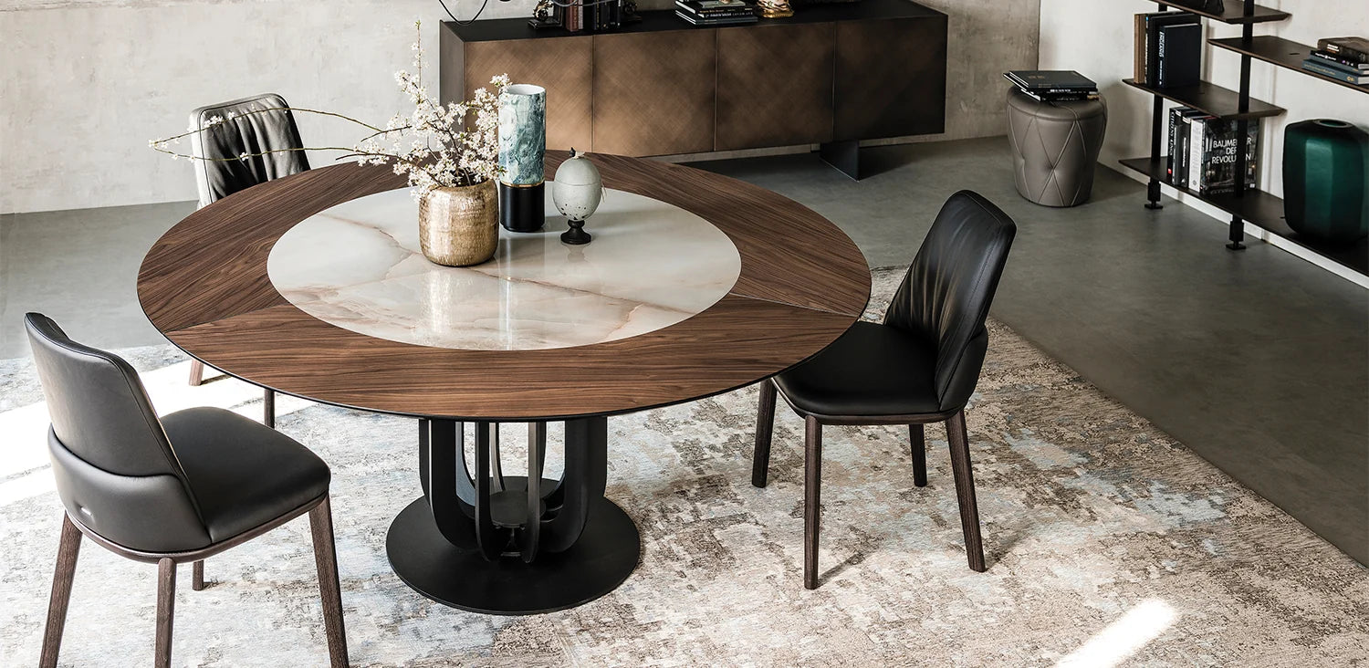 Luxury Modern Soho Ker Wood Dining Table European Style for Villa