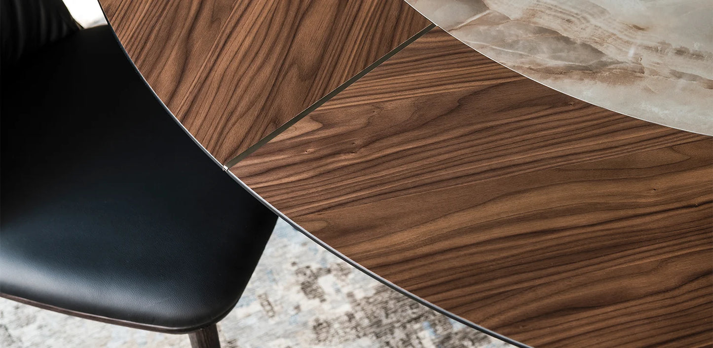 Luxury Modern Soho Ker Wood Dining Table European Style for Villa