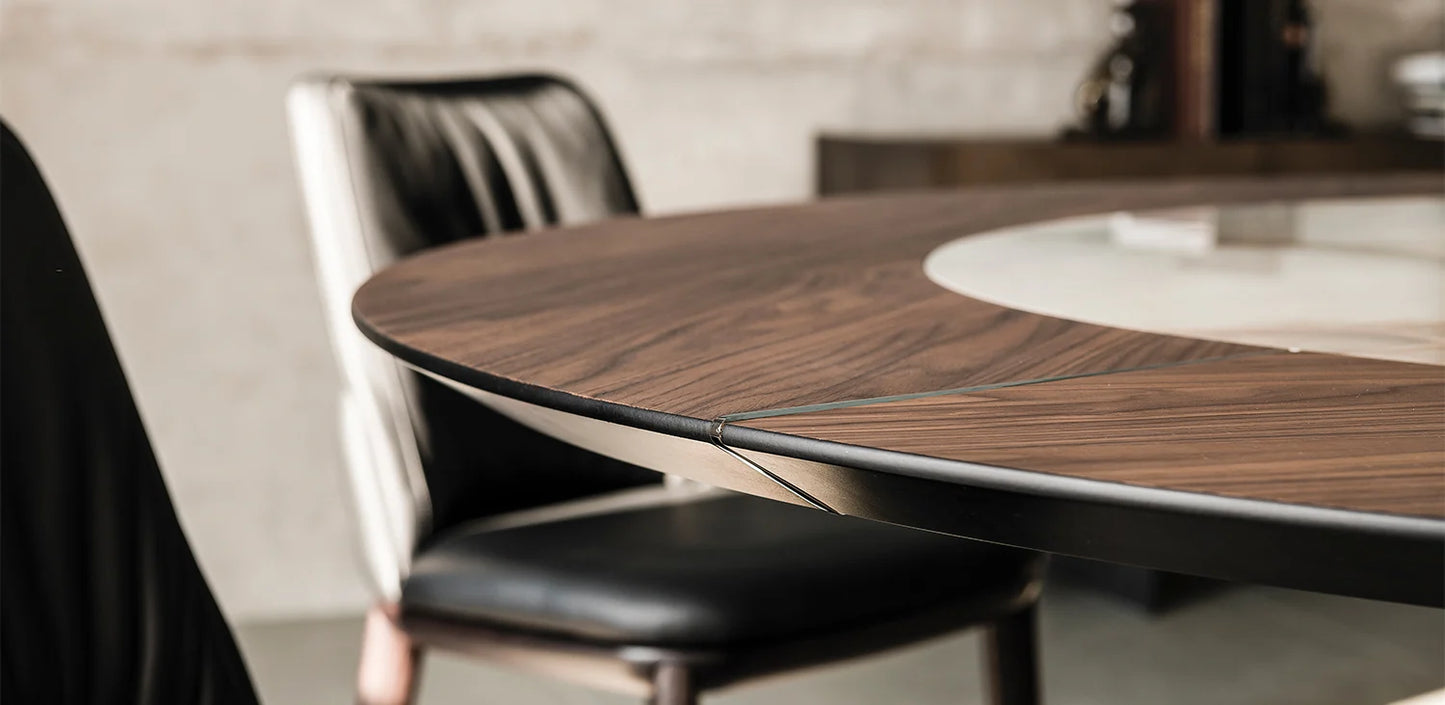 Luxury Modern Soho Ker Wood Dining Table European Style for Villa