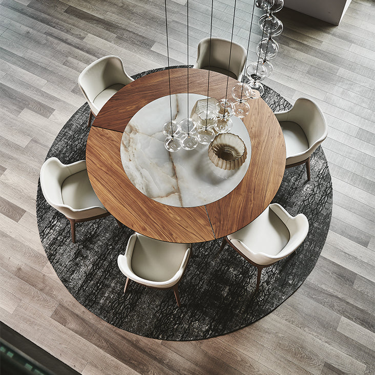Luxury Modern Soho Ker Wood Dining Table European Style for Villa