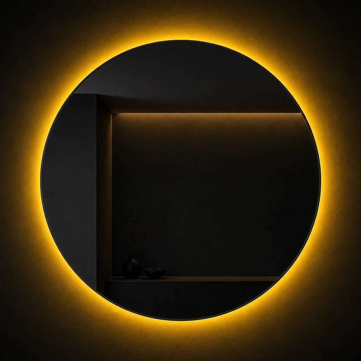 Luxury Modern Solar Eclipse Halo Mirror European Style for Villa