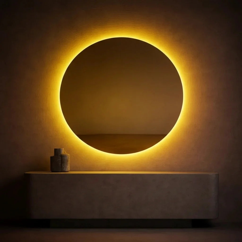 Luxury Modern Solar Eclipse Halo Mirror European Style for Villa