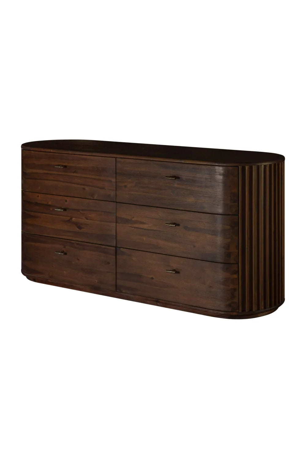 Luxury Modern Solid Acacia 6-Drawer Dresser European Style for Villa