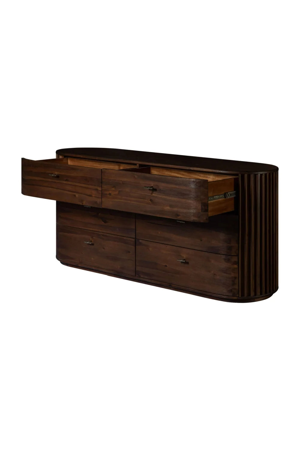 Luxury Modern Solid Acacia 6-Drawer Dresser European Style for Villa