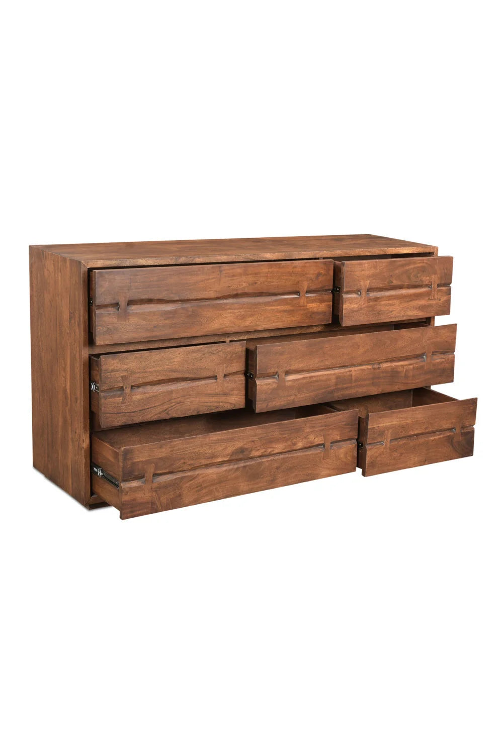 Luxury Modern Solid Acacia 6-Drawer Dresser European Style for Villa