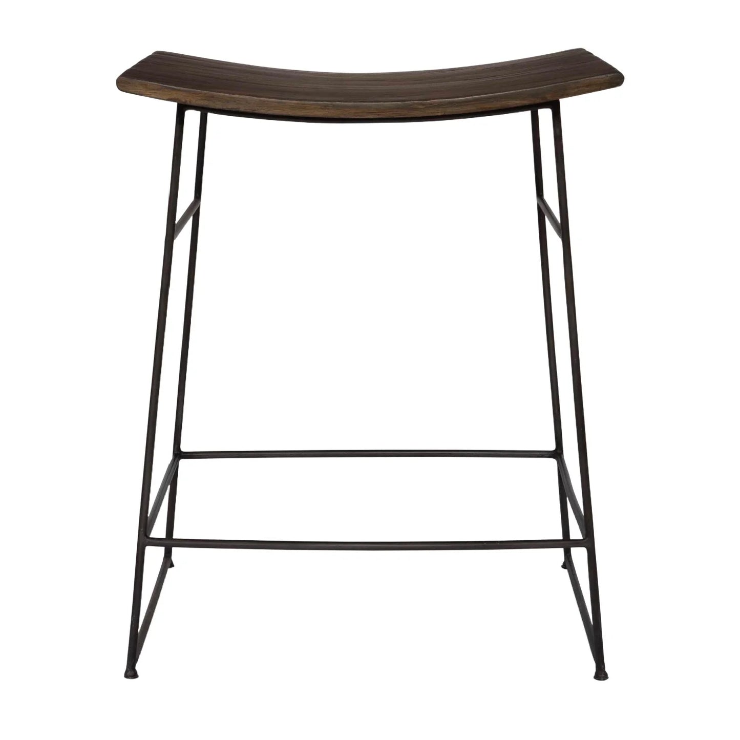 Luxury Modern Solid Mango Scooped Counter Stool European Style for Villa