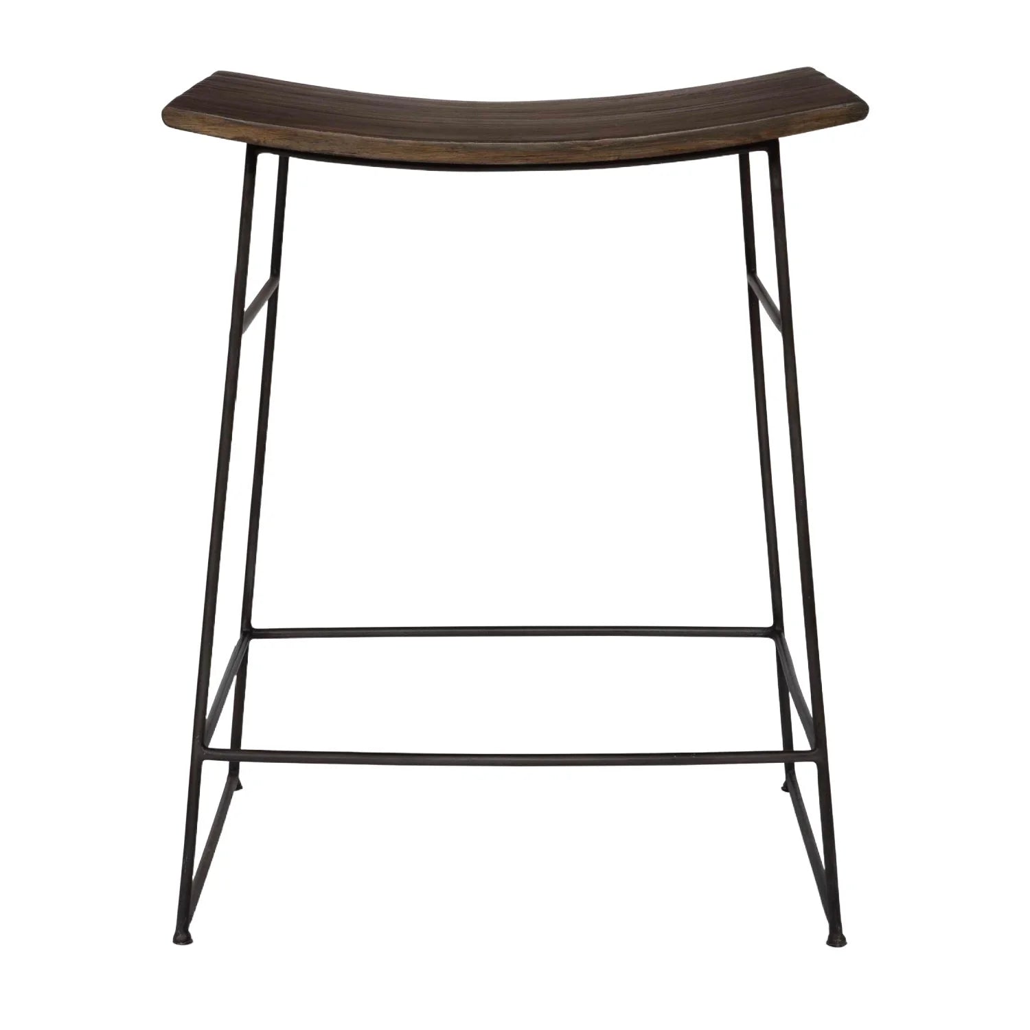 Luxury Modern Solid Mango Scooped Counter Stool European Style for Villa