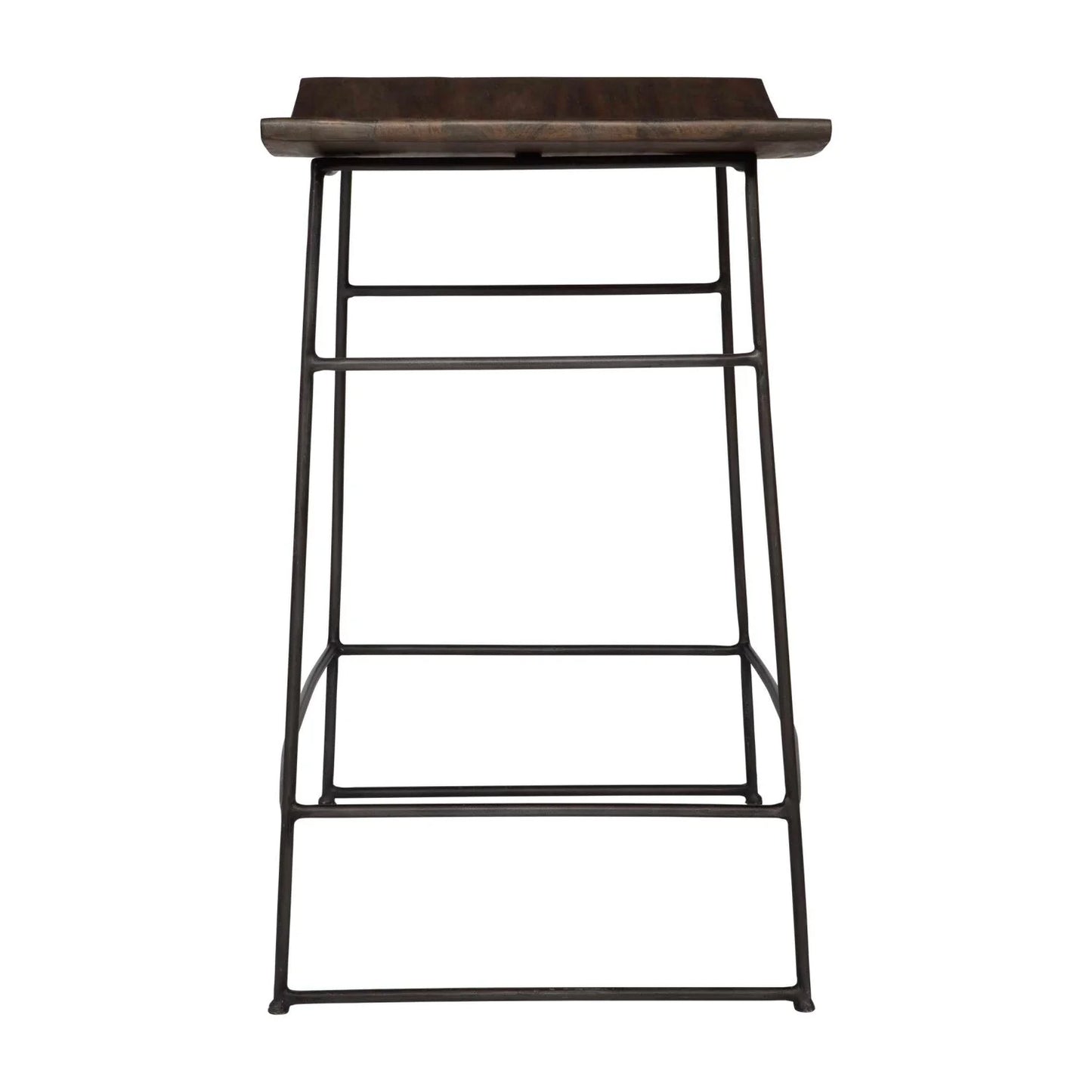 Luxury Modern Solid Mango Scooped Counter Stool European Style for Villa