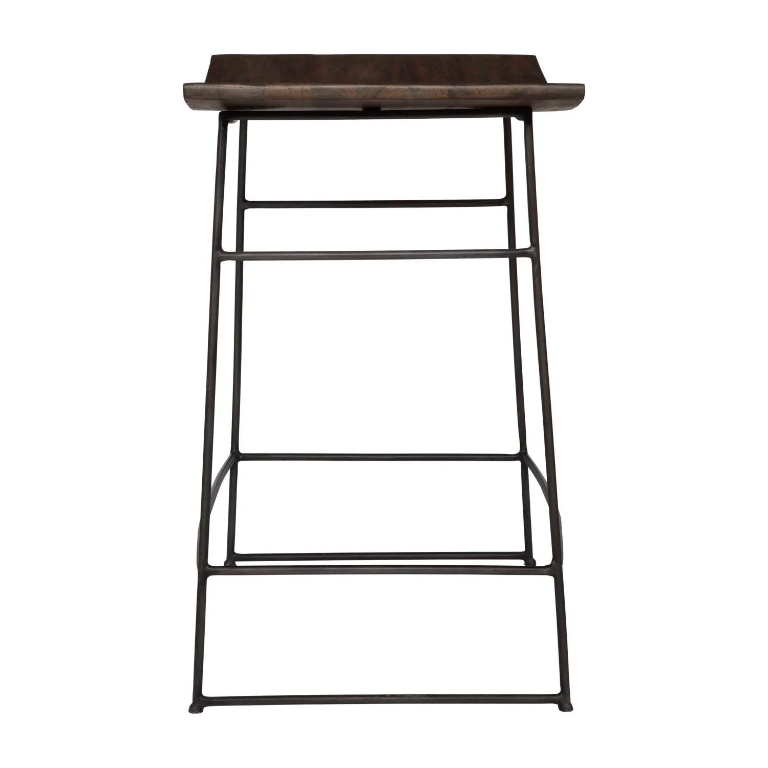 Luxury Modern Solid Mango Scooped Counter Stool European Style for Villa