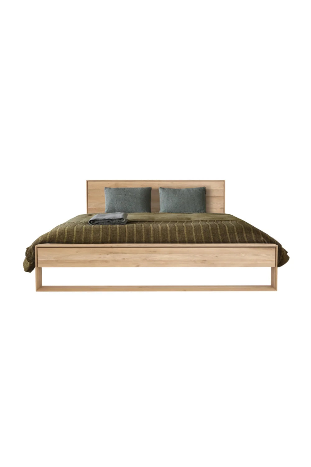 Luxury Modern Solid Oak Bed European Style for Villa