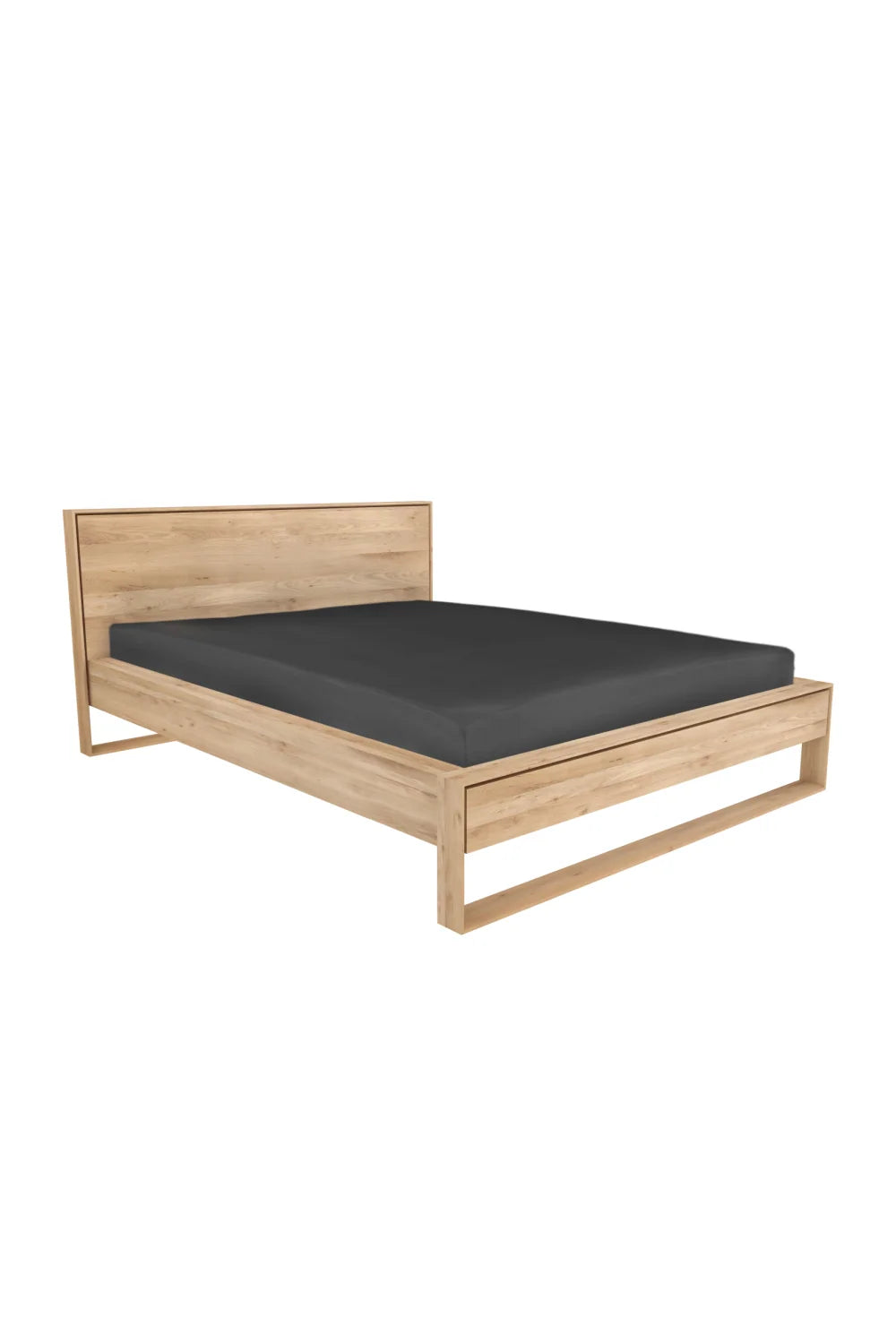 Luxury Modern Solid Oak Bed European Style for Villa