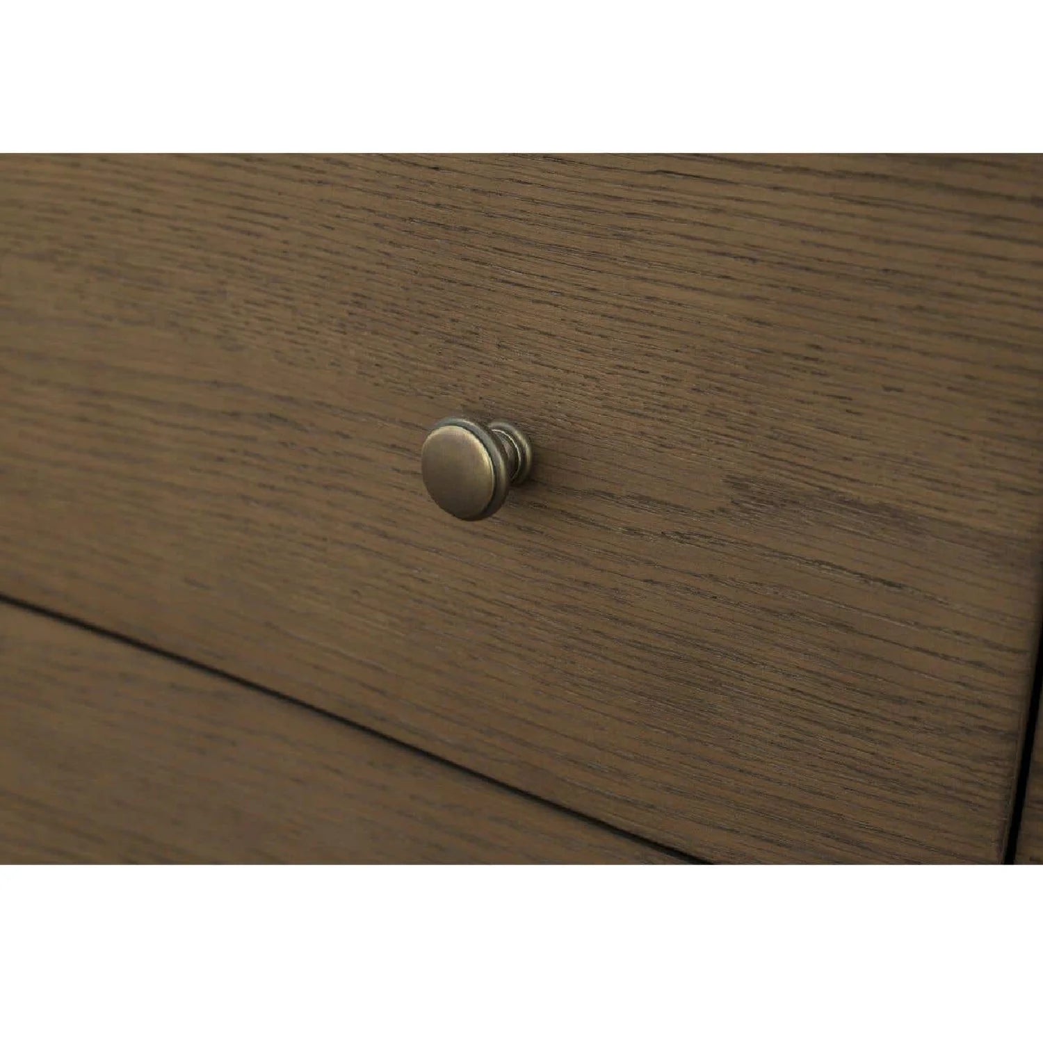 Luxury Modern Solid Oak Curved 6-Drawer Dresser European Style for Villa