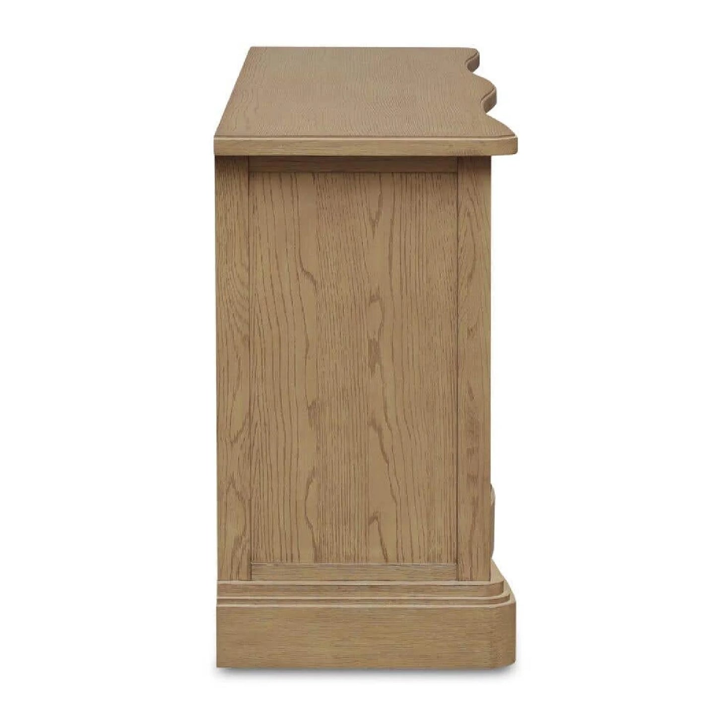 Luxury Modern Solid Oak Curved 6-Drawer Dresser European Style for Villa