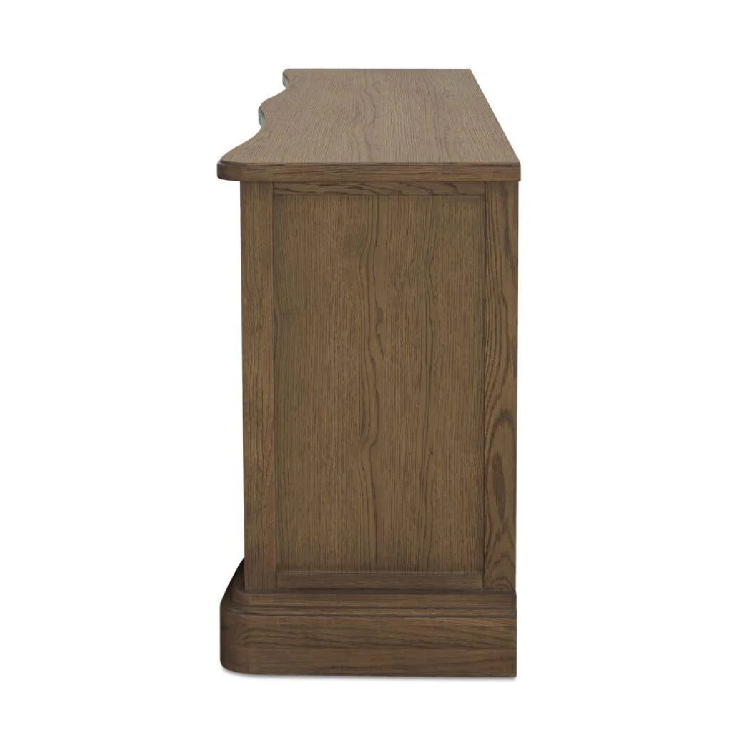 Luxury Modern Solid Oak Curved 6-Drawer Dresser European Style for Villa