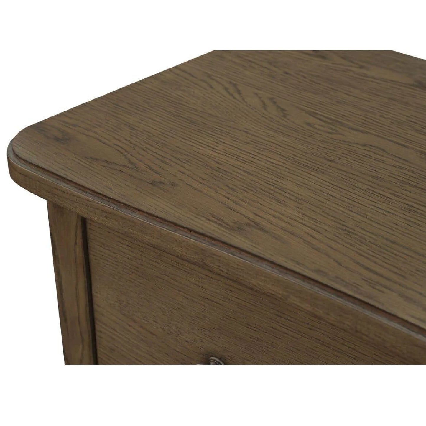 Luxury Modern Solid Oak Curved 6-Drawer Dresser European Style for Villa