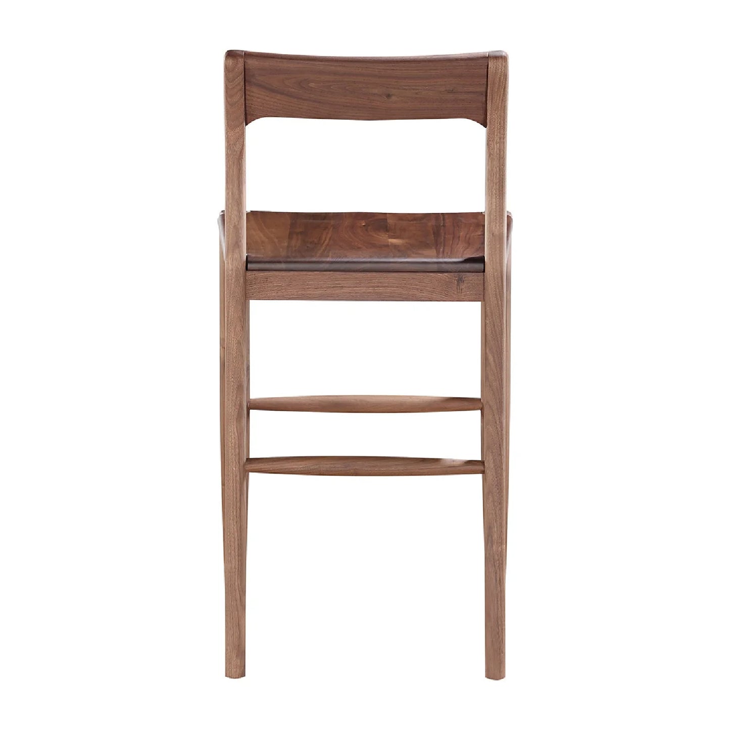 Luxury Modern Solid Wood Open Back Counter Stool European Style for Villa