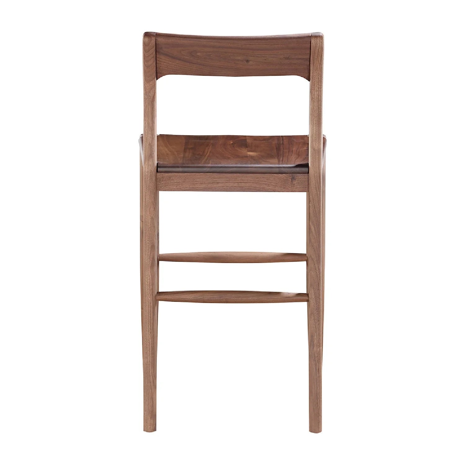 Luxury Modern Solid Wood Open Back Counter Stool European Style for Villa