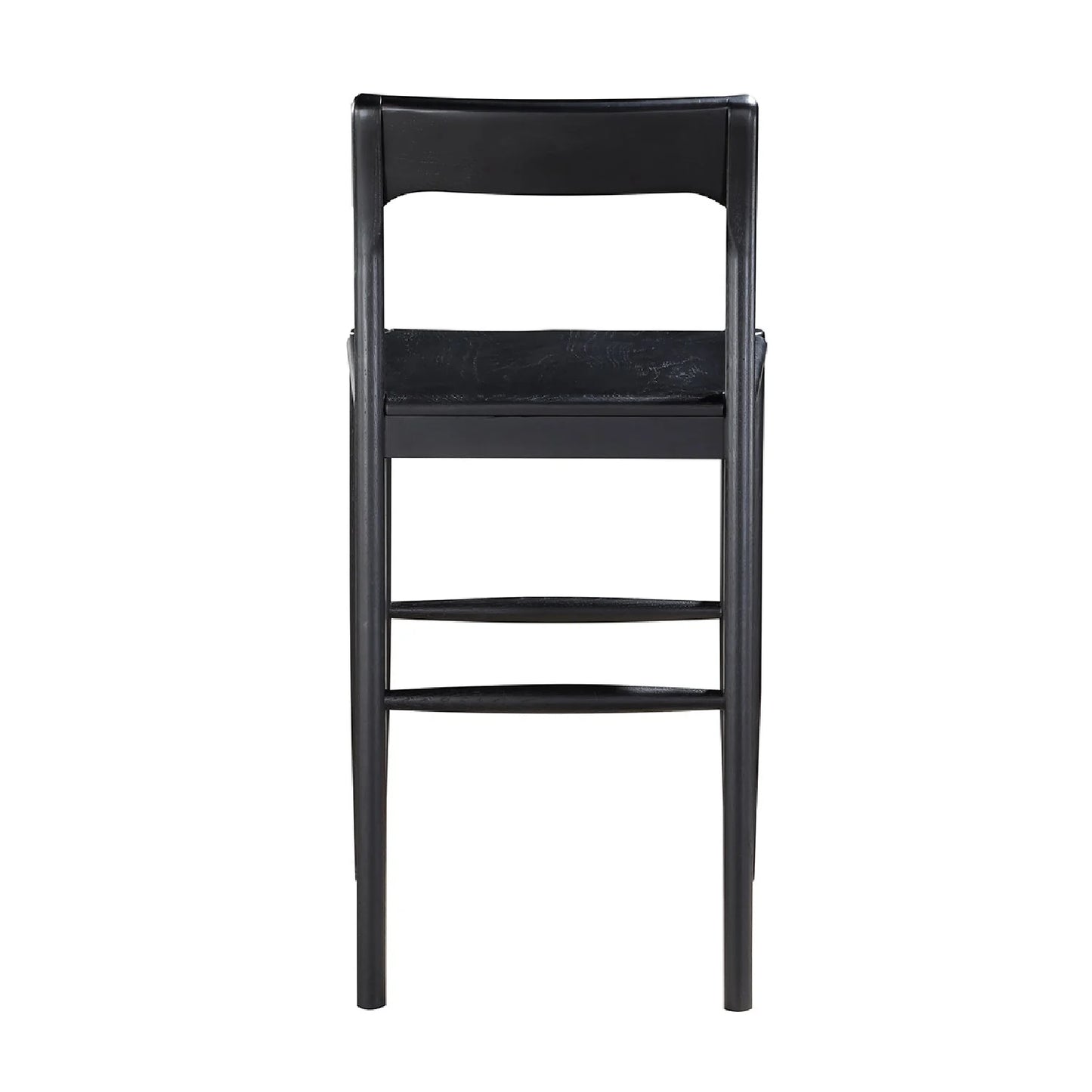 Luxury Modern Solid Wood Open Back Counter Stool European Style for Villa