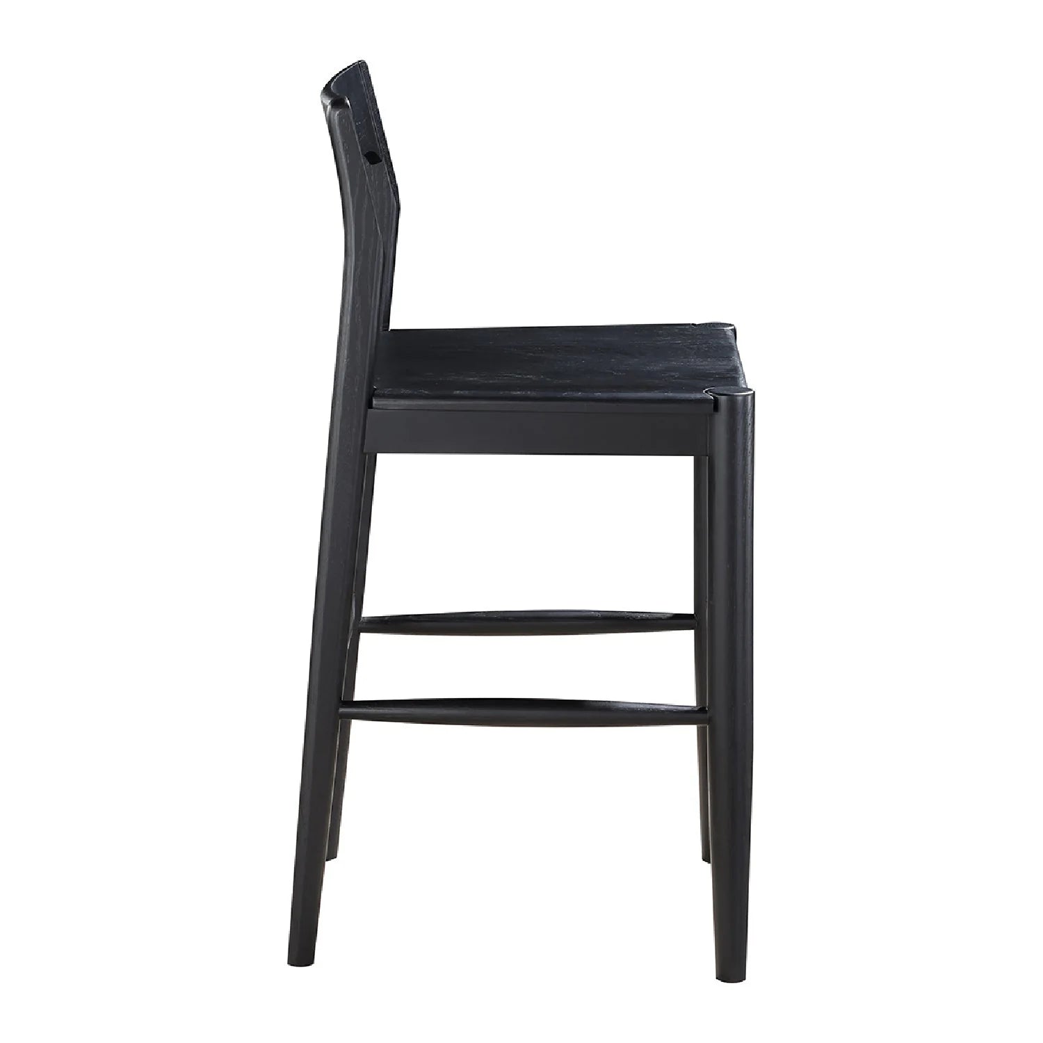 Luxury Modern Solid Wood Open Back Counter Stool European Style for Villa