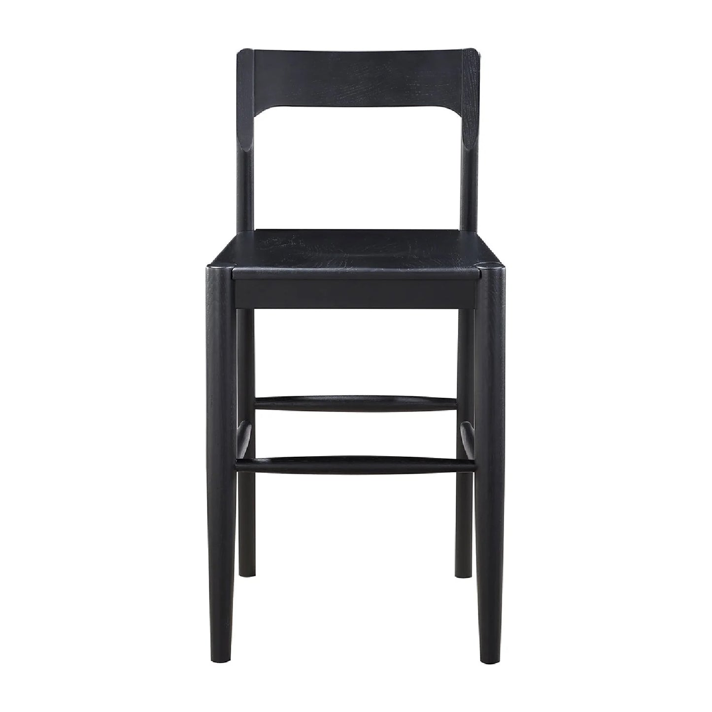 Luxury Modern Solid Wood Open Back Counter Stool European Style for Villa