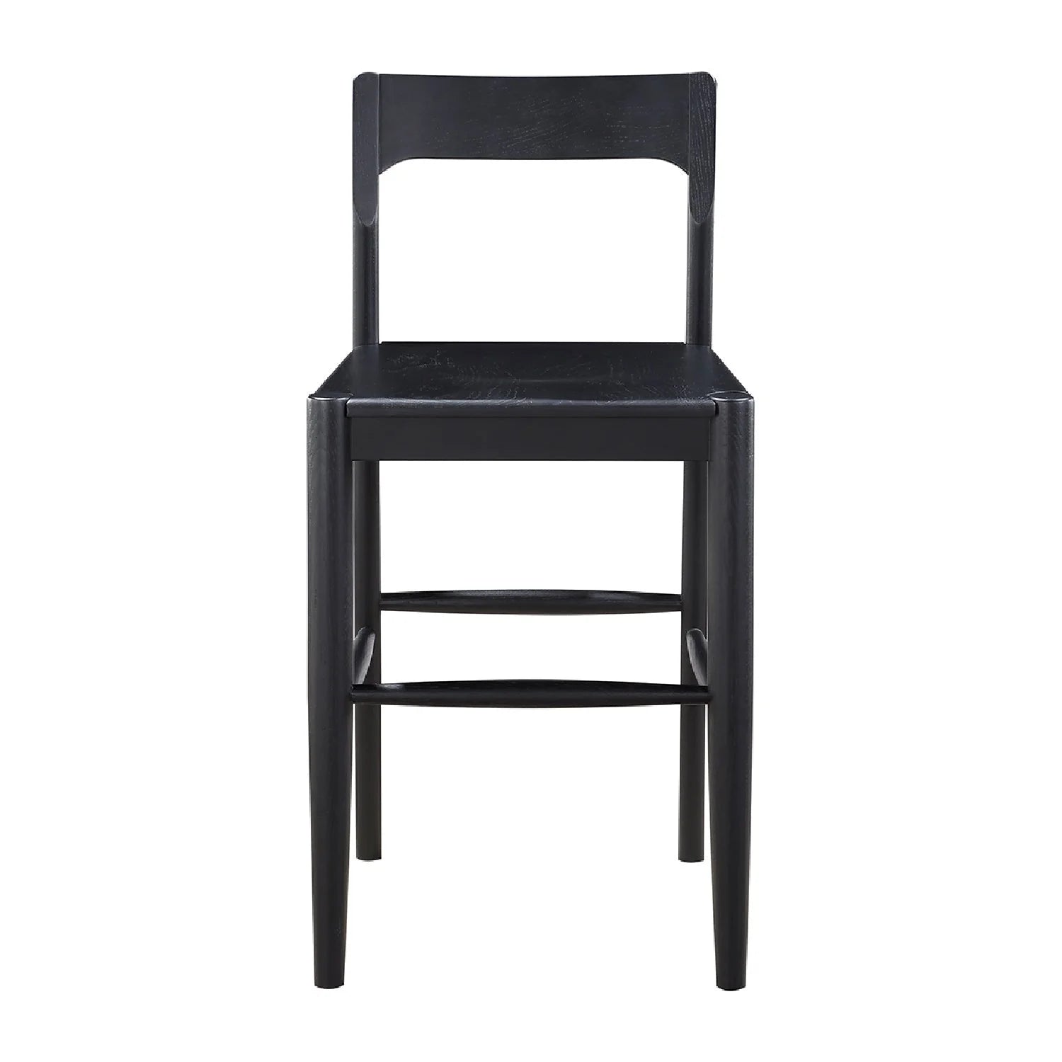 Luxury Modern Solid Wood Open Back Counter Stool European Style for Villa