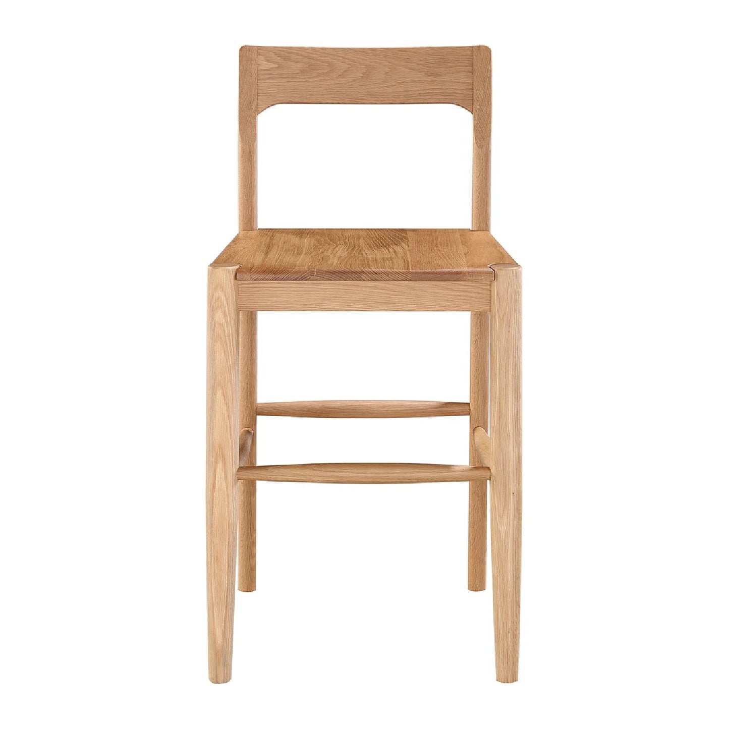 Luxury Modern Solid Wood Open Back Counter Stool European Style for Villa