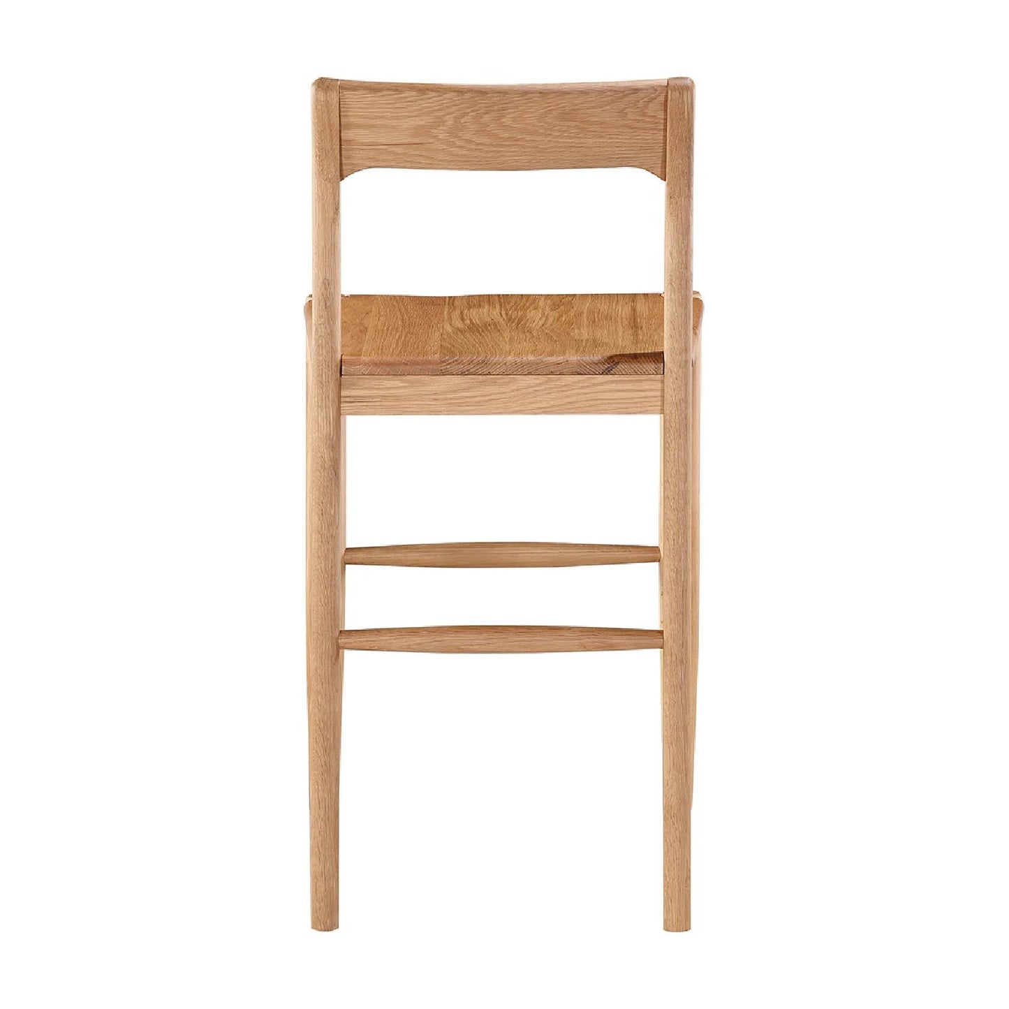 Luxury Modern Solid Wood Open Back Counter Stool European Style for Villa