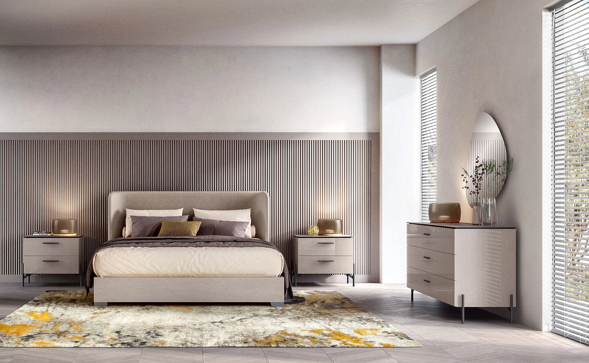 Luxury Modern Sophie Bedroom Set European Style for Villa