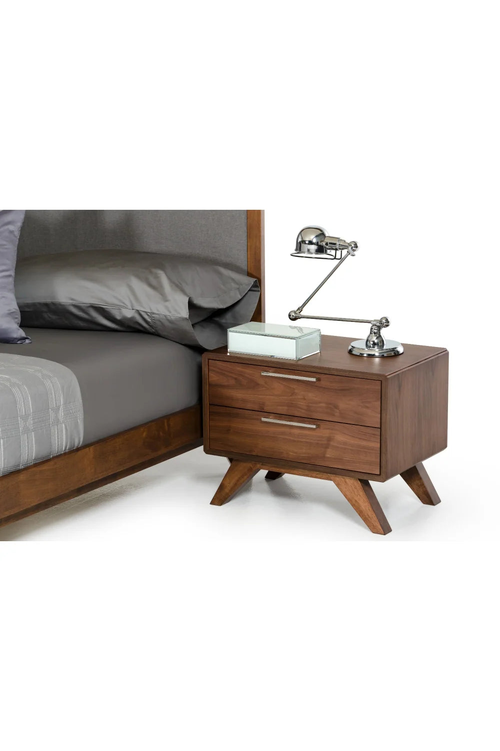 Luxury Modern Soria 2-Drawer Nightstand European Style for Villa