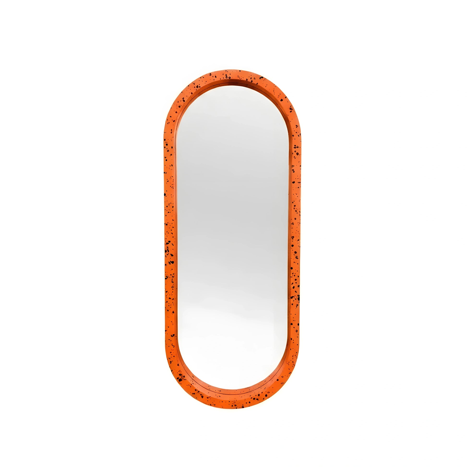 Luxury Modern Speckled Orange Pill Mirror European Style for Villa
